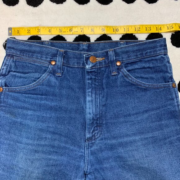 Wrangler Jeans Cowboy Cut Bootcut Mens 28x34 Blue Denim 936PWD Western Rodeo - Picture 9 of 14